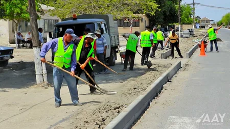 Neftçalada 4 yaşayış məntəqəsinin yolu yenidən qurulur