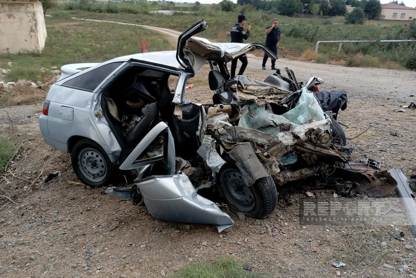 Biləsuvarda toy karvanında bir avtomobildə olan bütün şəxslər həyatını itirib - TƏFƏRRÜATLAR, YENİLƏNİB - 4