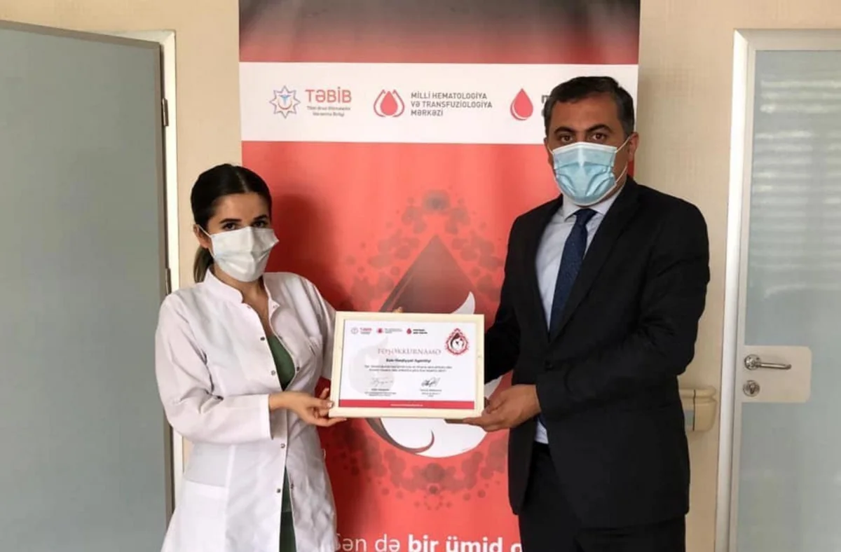 Mərkəzi Qan Bankı Bakı Nəqliyyat Agentliyinə təşəkkür edib