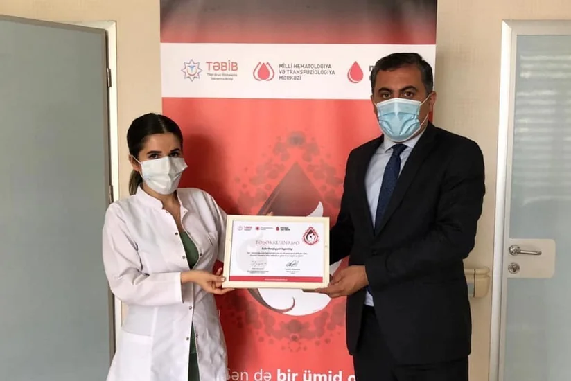 Mərkəzi Qan Bankı Bakı Nəqliyyat Agentliyinə təşəkkür edib