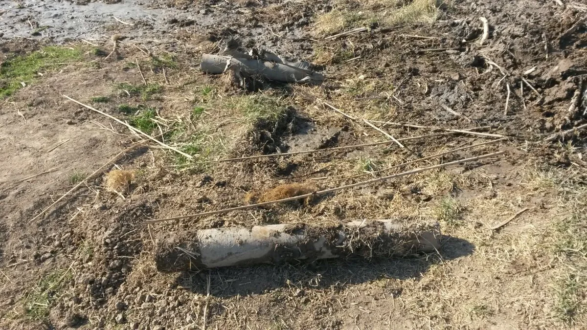 Beyləqanda partlamış raket mərmisinin mühərrik hissələri aşkarlanıb