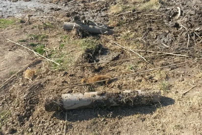 Beyləqanda partlamış raket mərmisinin mühərrik hissələri aşkarlanıb