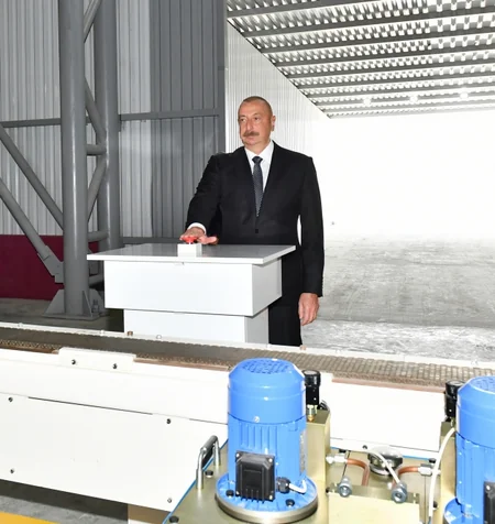 Prezident Sumqayıt Kimya Sənaye Parkında açılış və təməlqoyma mərasimlərində iştirak edib