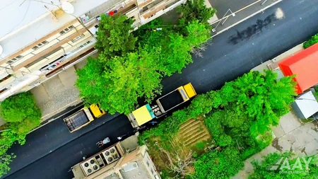 Bakıxanovda 1 km uzunluğunda yol əsaslı təmir edilir