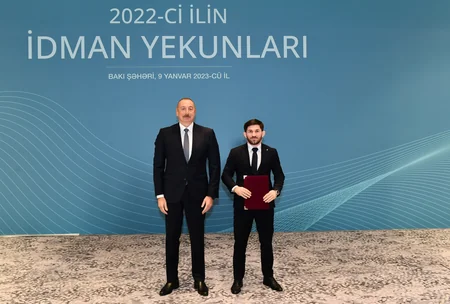 Ilham Aliyev attends ceremony dedicated to 2022 sporting results