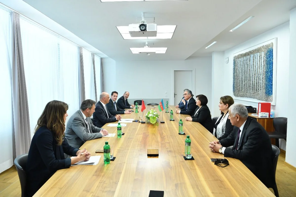Sahibə Qafarova İsveçrənin vitse-prezidenti ilə görüşüb