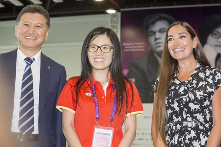 Arzu Aliyeva visits Baku Chess Olympiad venue, reviewed playing hall