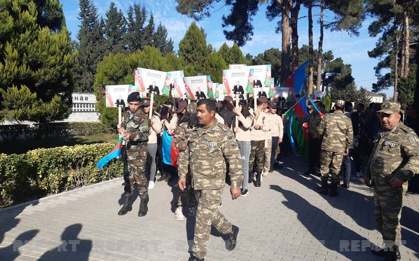Biləsuvarda zəfər yürüşü keçirilib