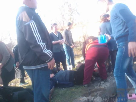 ​Qaxda iki avtomobil toqquşub, 4 nəfər xəsarət alıb - FOTO
