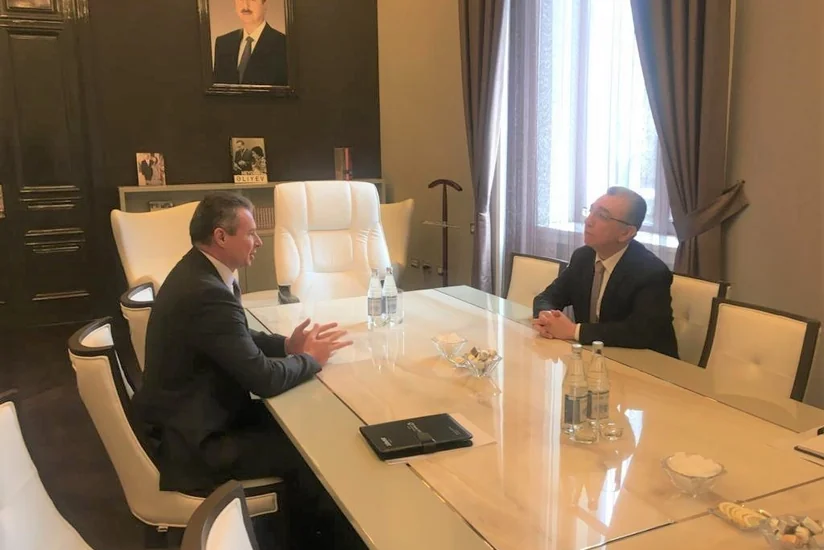 Eldar Əzizov Ukraynanın Azərbaycandakı səfiri ilə görüşüb