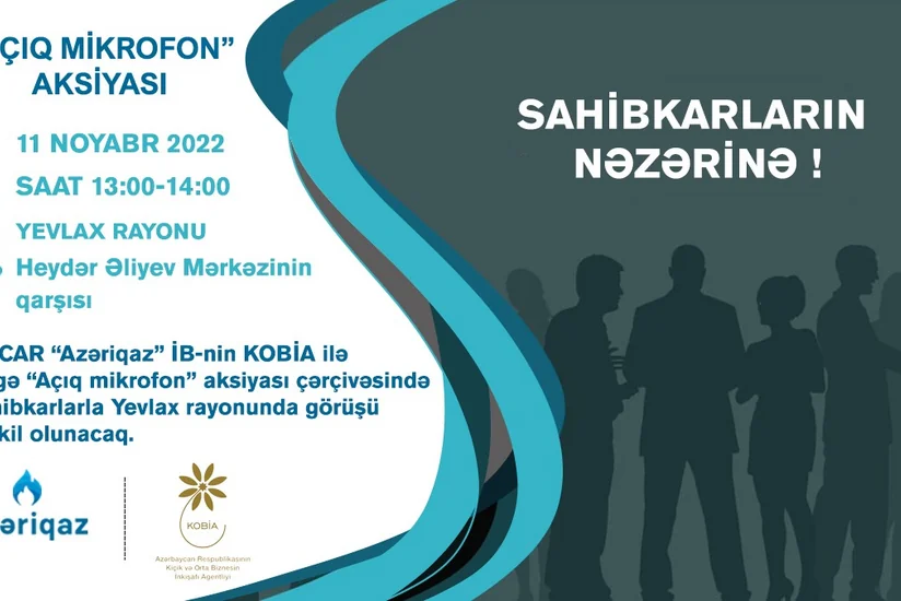 “Azəriqaz”ın sahibkarlarla növbəti görüşü Yevlaxda keçiriləcək