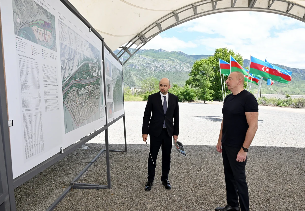 Президент Ильхам Алиев заложил фундамент поселка Миндживан Зангиланского района