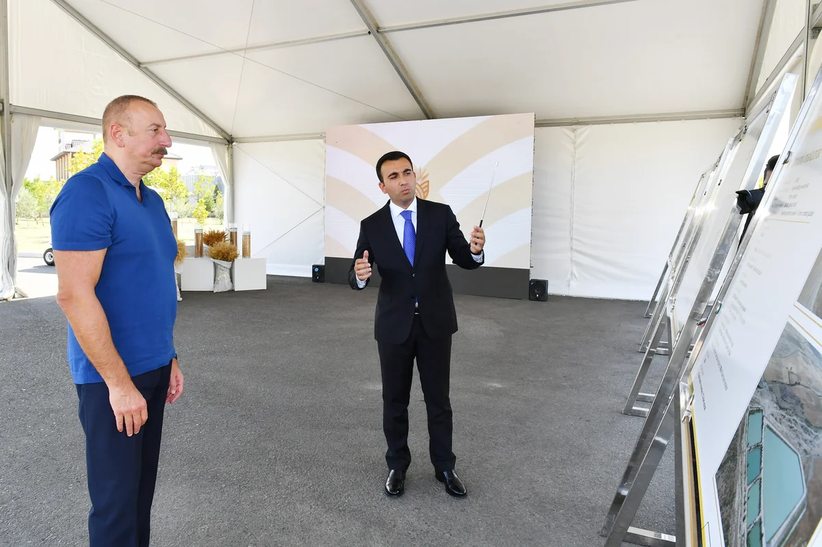 Ilham Aliyev gets acquainted with activities of Agsu Agropark