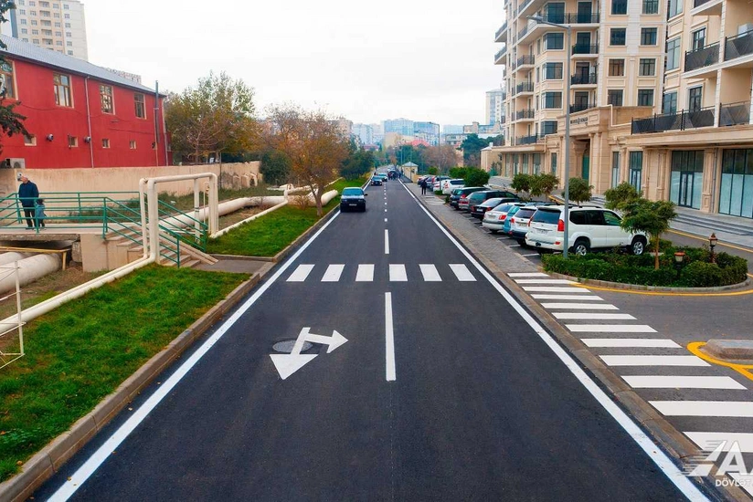 Bakının Xətai rayonunda bu il 13 kilometrdən çox yol təmir edilib