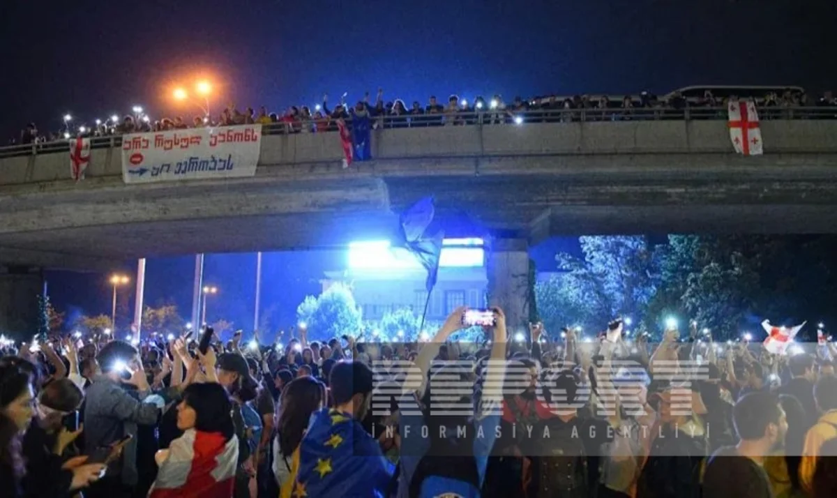 Gürcüstanda aksiya iştirakçıları yolu bağlayıblar - YENİLƏNİB