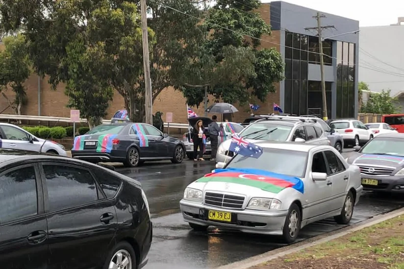 Армяне попытались помешать акции азербайджанцев в Сиднее