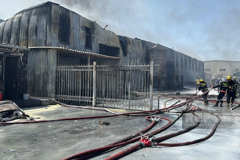 Abşeronda boya istehsalı zavodundakı yanğın söndürülüb - YENİLƏNİB - 6
