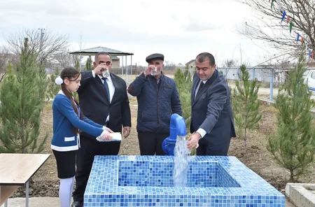 Hacıqabul rayonunun Navahı qəsəbəsində yeni su təchizatı sistemləri yaradılıb
