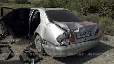 Kürdəmirdə avtomobil aşıb, xəsarət alan var