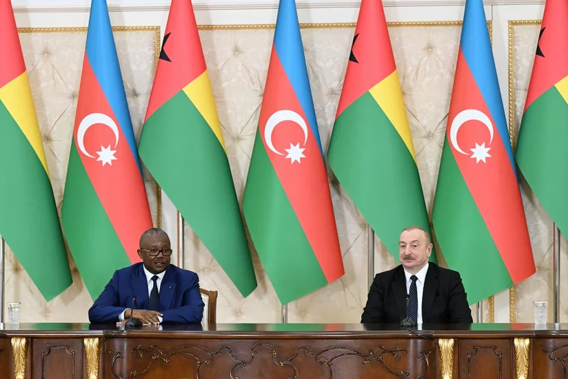 Президенты Азербайджана и Гвинеи-Бисау выступили с заявлениями для прессы