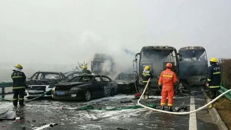 Çində zəncirvarı yol qəzası olub, 18 nəfər ölüb, 21 nəfər yaralanıb