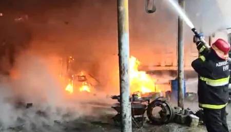 Qusarda obyekt yanıb