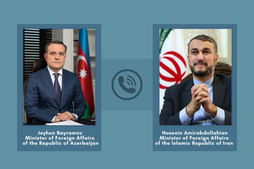 Ceyhun Bayramov iranlı həmkarı ilə ikitərəfli münasibətləri müzakirə edib