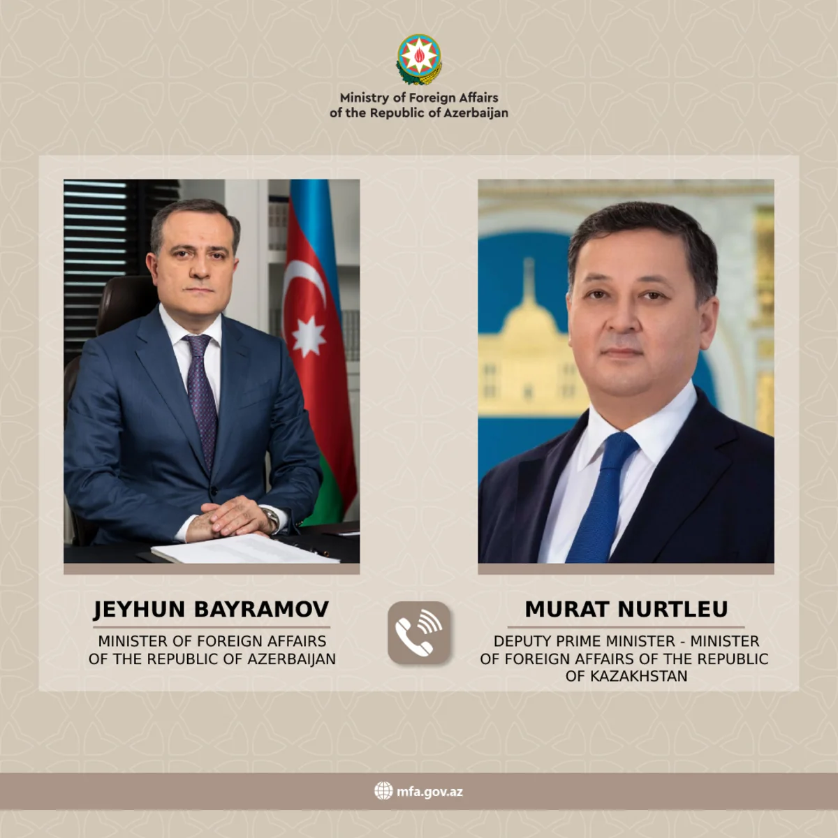Jeyhun Bayramov discusses Washington meeting with Kazakh counterpart