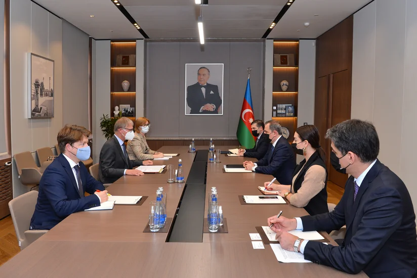 Azerbaijani FM meets German envoy