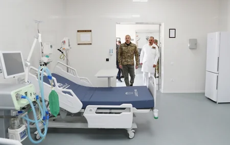 Prezident İlham Əliyev Kəlbəcərdə hərbi hospitalın açılışında iştirak edib