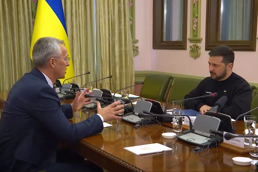 Volodymyr Zelenskyy meets with NATO Secretary General