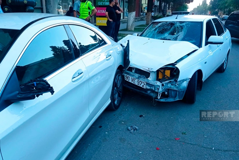 Gəncədə qəza olub, velosipedçi xəsarət alıb