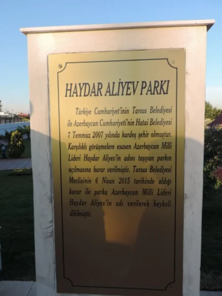 Türkiyənin Tarsus şəhərində Heydər Əliyev Parkının təntənəli açılış mərasimi keçirilib - FOTO