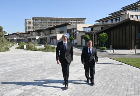 Prezident “Cavanşir” körpüsünün yerində inşa olunmuş yeni avtomobil yolunun açılışında iştirak edib - YENİLƏNİB