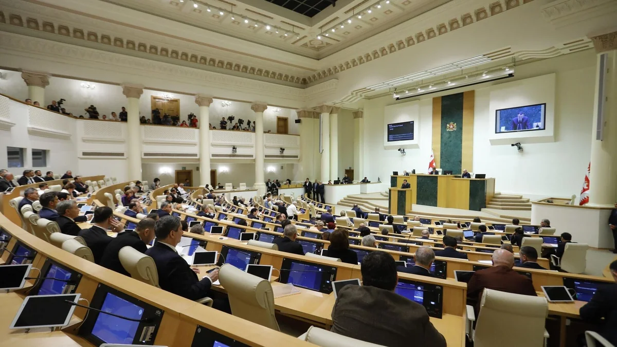 Brawl breaks out in Georgian parliament during discussion of ‘foreign agents’ bill
