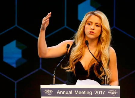 Shakira honored in World Economic Forum in Davos