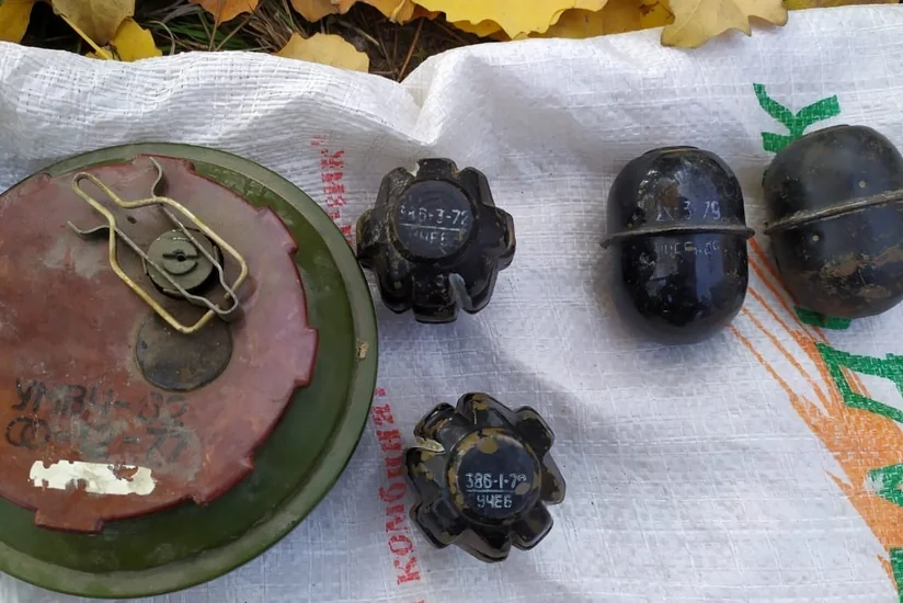 Xaçmazda mina və əl qumbarası tapılıb