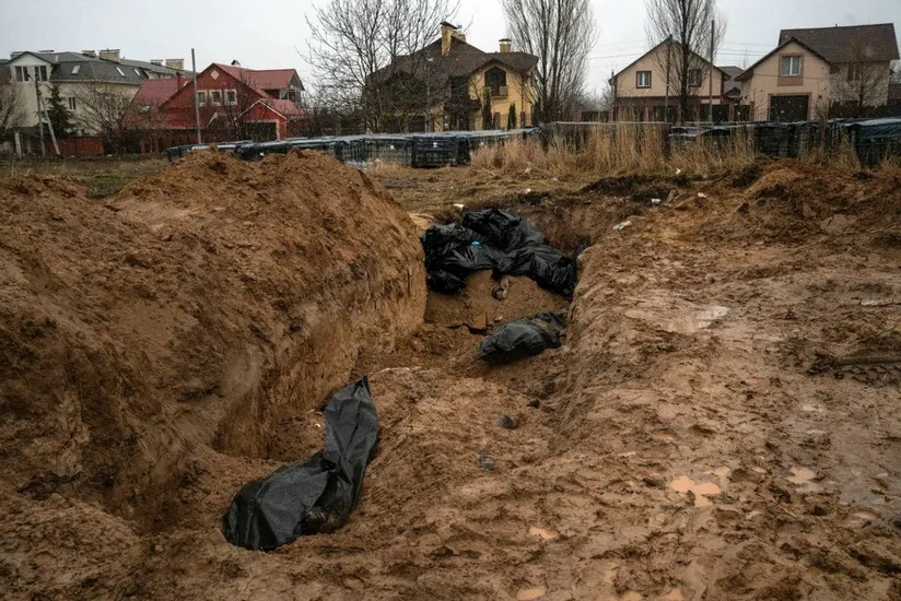 Exhumation of corpses begins in Bucha