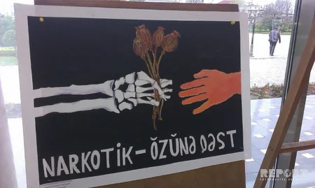Lənkərandа “Zərərli vərdişlərə qarşı mübarizə: Uşaqların gözü ilə” rəsm sərgisi keçirilib - FOTO