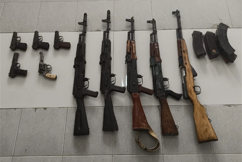 Weapons and ammunition found in Khankandi
