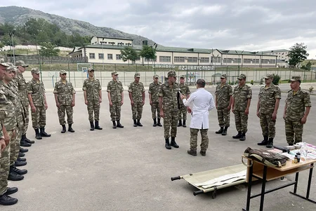 Training session for Azerbaijani reservists continues