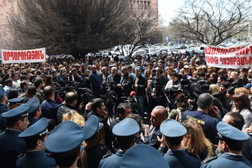 Ermənistanda etiraz aksiyası keçirilir