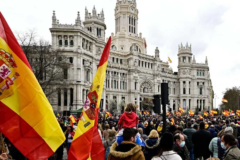 В Испании более 30 тыс. человек вышли на антиправительственную акцию протеста