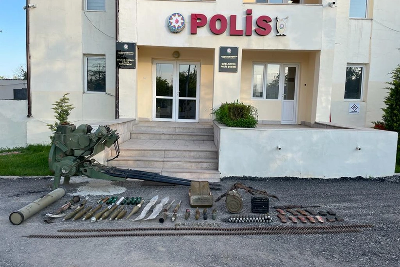 В Шуше обнаружено большое количество оружия и боеприпасов