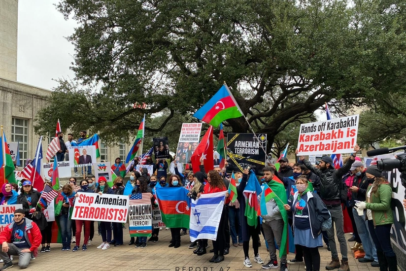 Protest against Armenian aggression in Houston