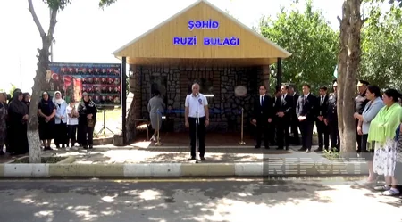 Şərurda şəhidin xatirəsinə bulaq-abidə ucaldılıb