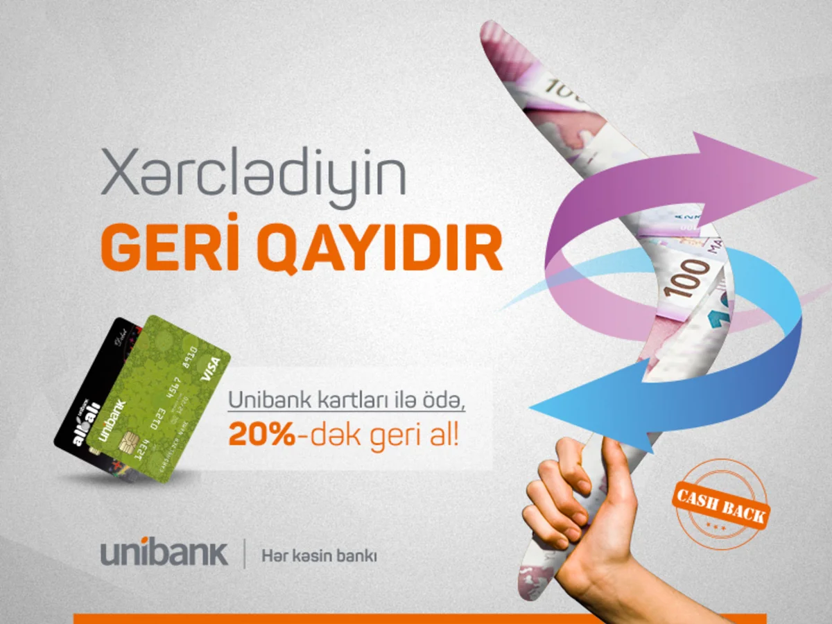 ​Unibank Cashback xidmətini genişləndirib