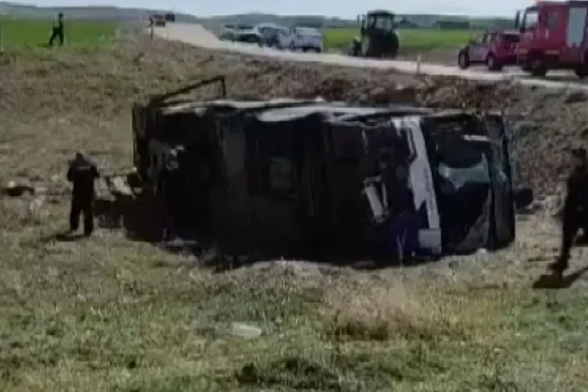 Ankarada avtobus aşıb, 24 nəfər yaralanıb