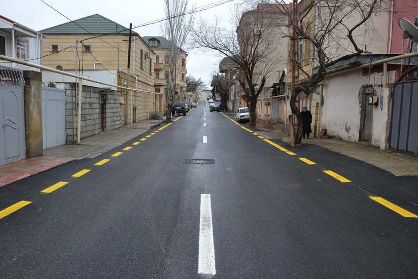Bakının Binəqədi rayonunda bir neçə küçədə təmir işləri yekunlaşdırılıb