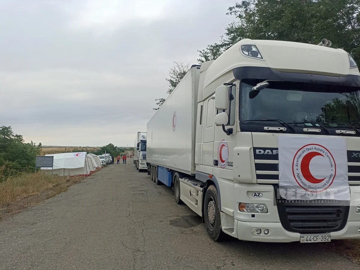 Bakıdan erməniəsilli şəxslərə 40 ton humanitar yardım aparan karvan Ağdam-Xankəndi yolunda gözləyir